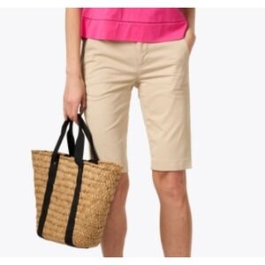 Vince Womens Classic Flat Front Coin pocket Bermuda Shorts Tan Khaki Latte 2